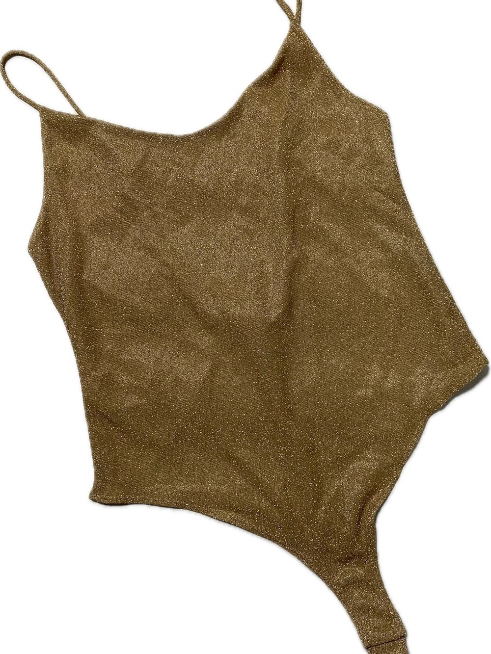 H&M Metallic Gold Spaghetti-Strap Bodysuit